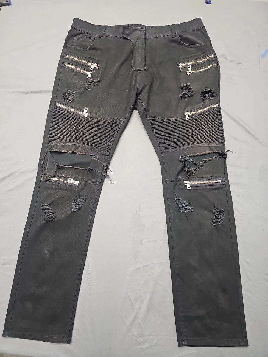 Black Balmain Biker Jeans for Men for sale | eBay