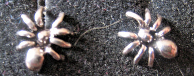 Spinne Ohrringe 925 Silber Stecker Ohrstecker Gothic spider earrings studs