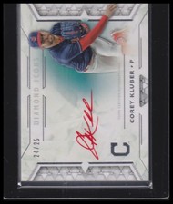 2018 Topps Diamond Icons #RIA-CKL Corey Kluber Red Ink Autographs #/25