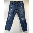 Torrid Sky High Skinny Jeans Size 18S Premium Stretch Distressed Frayed Hem