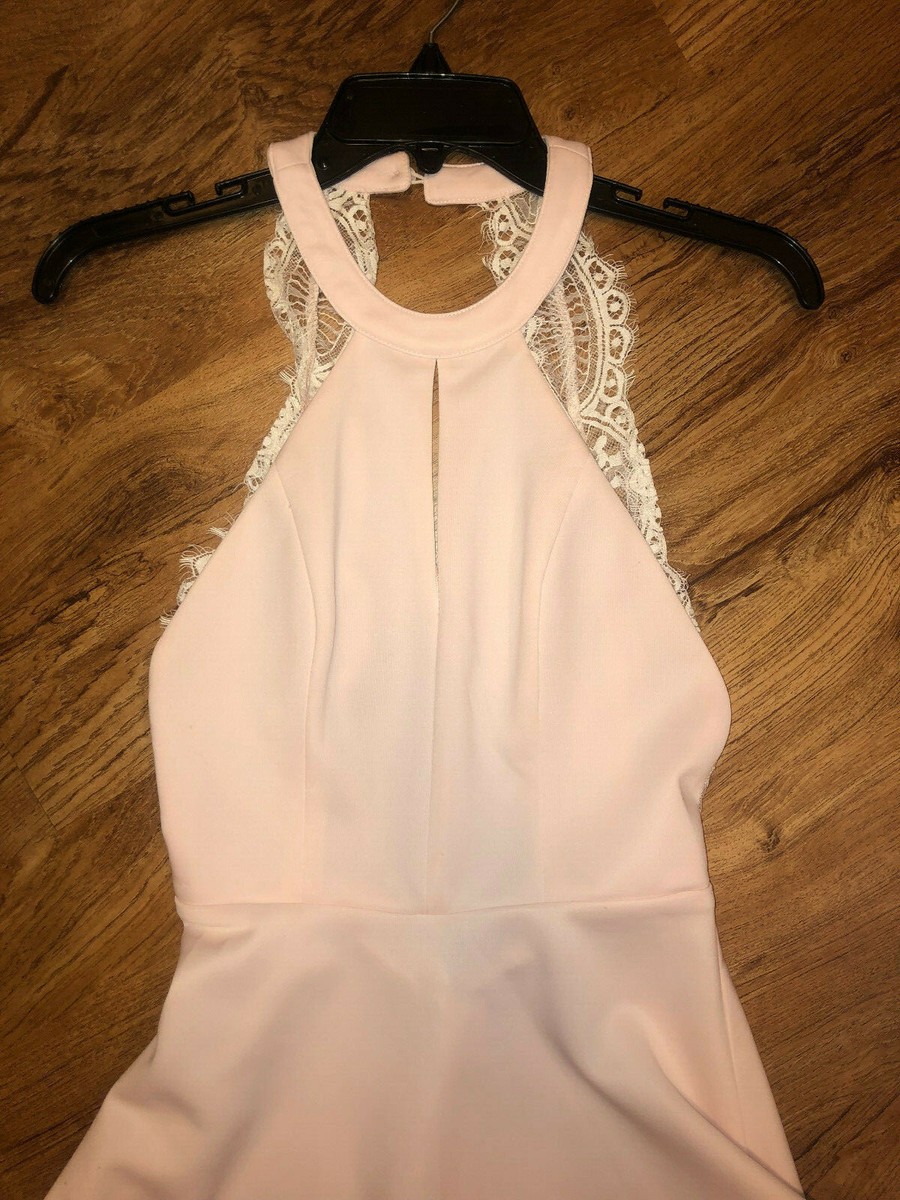 Shein Pink & Lace Halter Style Summer Party Casual Bridesmaid Dress Small | eBay Shein Pink & Lace Halter Style Summer Party Casual Bridesmaid Dress Small | eBay