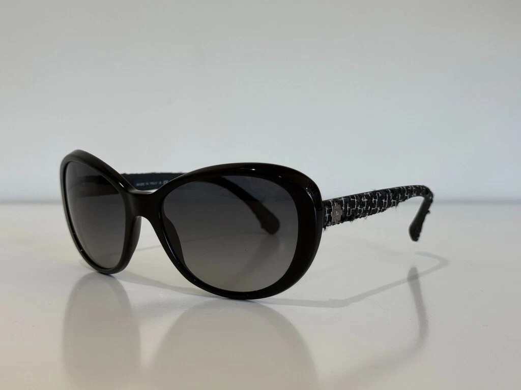 CHANEL Women's Black Cat Eye Sunglasses for sale | eBay