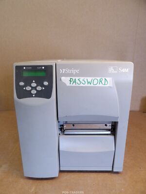 Zebra S4M S4M00-200E-0200T Barcode Label Printer LAN USB - PASSWORD LOCKED