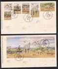 1993 AUSTRALIAN DINOSAUR ERA PAIR DECIMAL STAMP FIRST DAY COVERS #2858