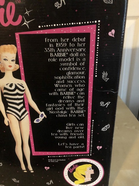 barbie 35th anniversary tea set