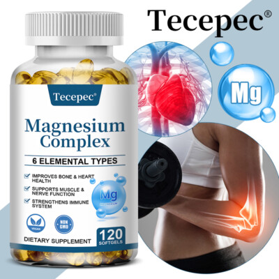 Magnesium Complex Supplement - Taurate, Citrate, Malate, Oxide For Muscle Bone