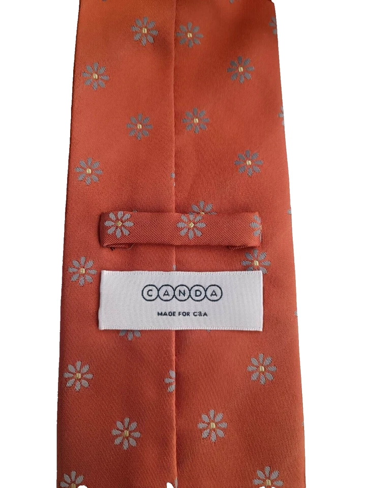 CRAVATTA CANDA MADE FOR C&A ALL SILK SETA TIE SOIE CORBATA UOMO KRAWATTE - Imagen 3 de 4