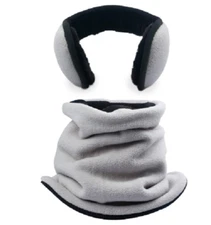 NEW Elansun Unisex 2 PCS Ear Muffs Neck Warmer Set Winter Earmuffs Scarf Neck