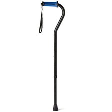 MDS86420COMFY Black Cane Offset with Rotating Comfort Grip Aluminum MEDLINE