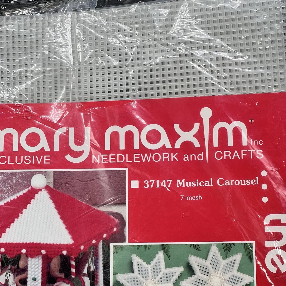 Kits de Navidad de costura Mary Maxim estrellas brillantes 77176 hace 16 vintage Foto 2 de 4