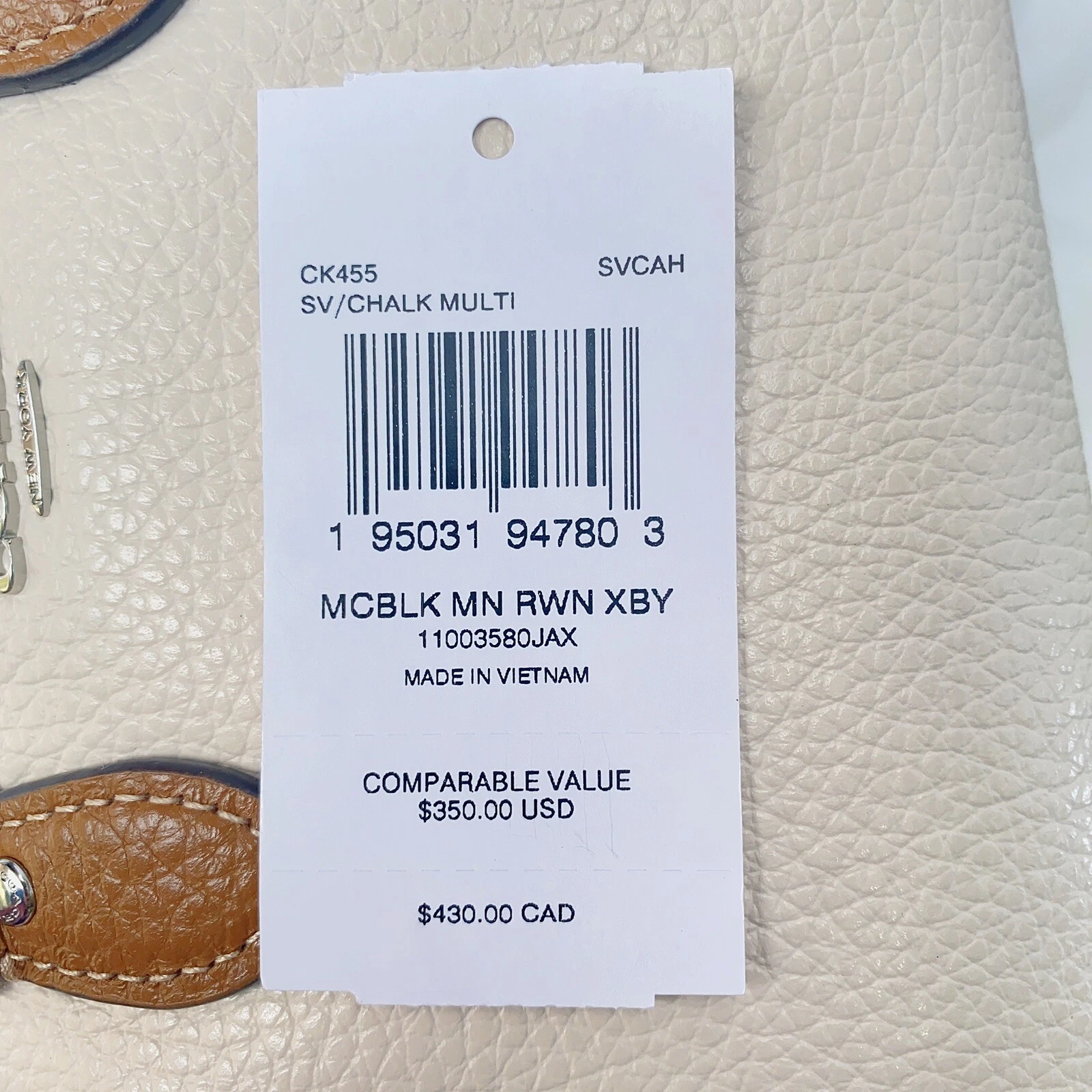 Coach Mini Tracolla Rowan nuova con etichette in colorblock CK455