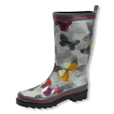 Beck Damen Gummistiefel Regenstiefel Stiefel Schmetterling