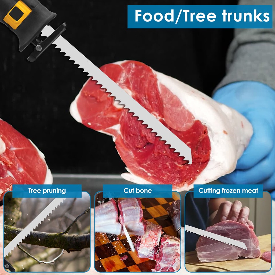 6Pcs Reciprocating Saw Blades Set 12inch 9inch Stainless Steel Frozen