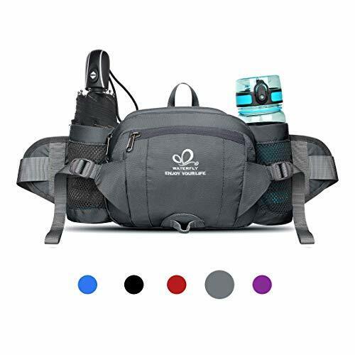 Waterfly Hiking Waist Pack Bum Bag Waist Bag with Bottle Holder Running Bag