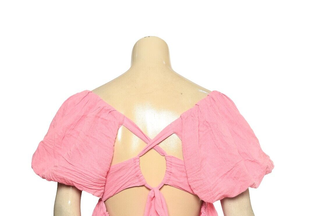 free people marina mini dress pink Free People Marina Mini Dress L 10 Women Casual Endless Summer Pleated NWD 38884
