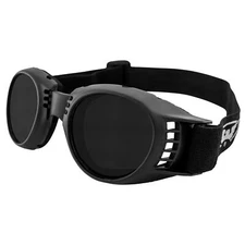Global Vision Paragon Foam Padded Motorcycle Goggles Black Frame Super Dark Lens