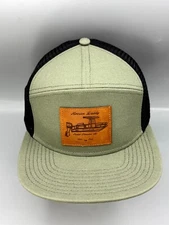 Hoosier Daddy Hat Legacy Trucker Cap Mens Black Sage Engraved Leather Patch