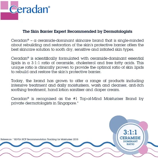 CERADAN Cream Ceramide Dominant Skin Barrier Repair Cream for Sensitive Skin 80g - Image 4 of 4