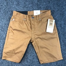 Element Flex Boys Shorts Size 26 RBO Brown Casual Skate Chino NEW