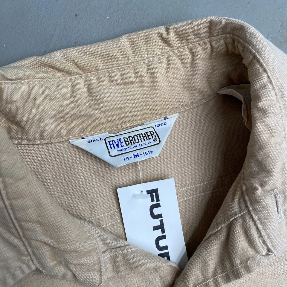 Camisa pesada Five Brother de la década de 1990 hecha en EE. UU. Deer Tan Foto 4 de 4