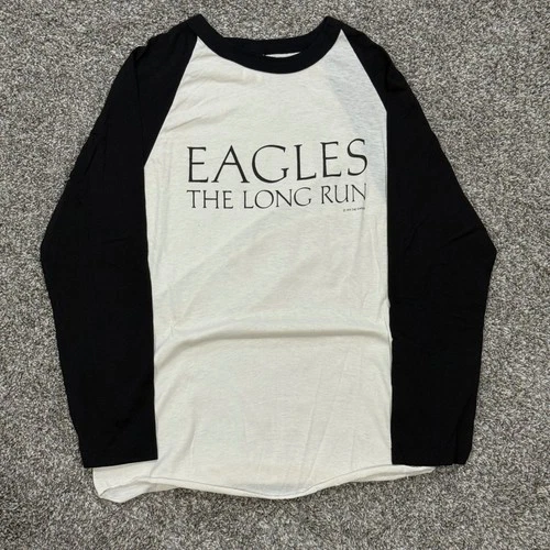 NOS Vintage Eagles The Long Run Tour Shirt Anvil Raglan 1970s vintage concert t-shirt, vintage, size XL, single stitch, B+ condition