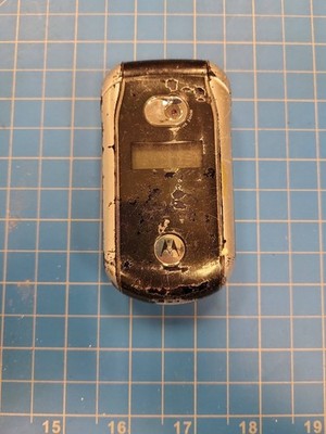 Motorola Flip Phone Silver Black metroPCS Vintage Cellular Mobile Handset