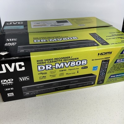 JVC DR-MV80B DVD + VCR / VHS COMBO Video Player / Recorder HDMI - Open Box