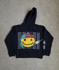 CPFM x DENIM TEARS CACTUS SMILEY HOODIE SIZE L BLACK