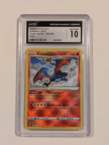 Pokemon (2023) Radiant Charizard Holo Crown Zenith 020/159  CGC 10