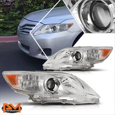 For 10-11 Camry Projector Headlight/Lamp Replacement Black Housing Clear Corner