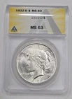 1922-D Peace Silver Dollar ANACS MS63