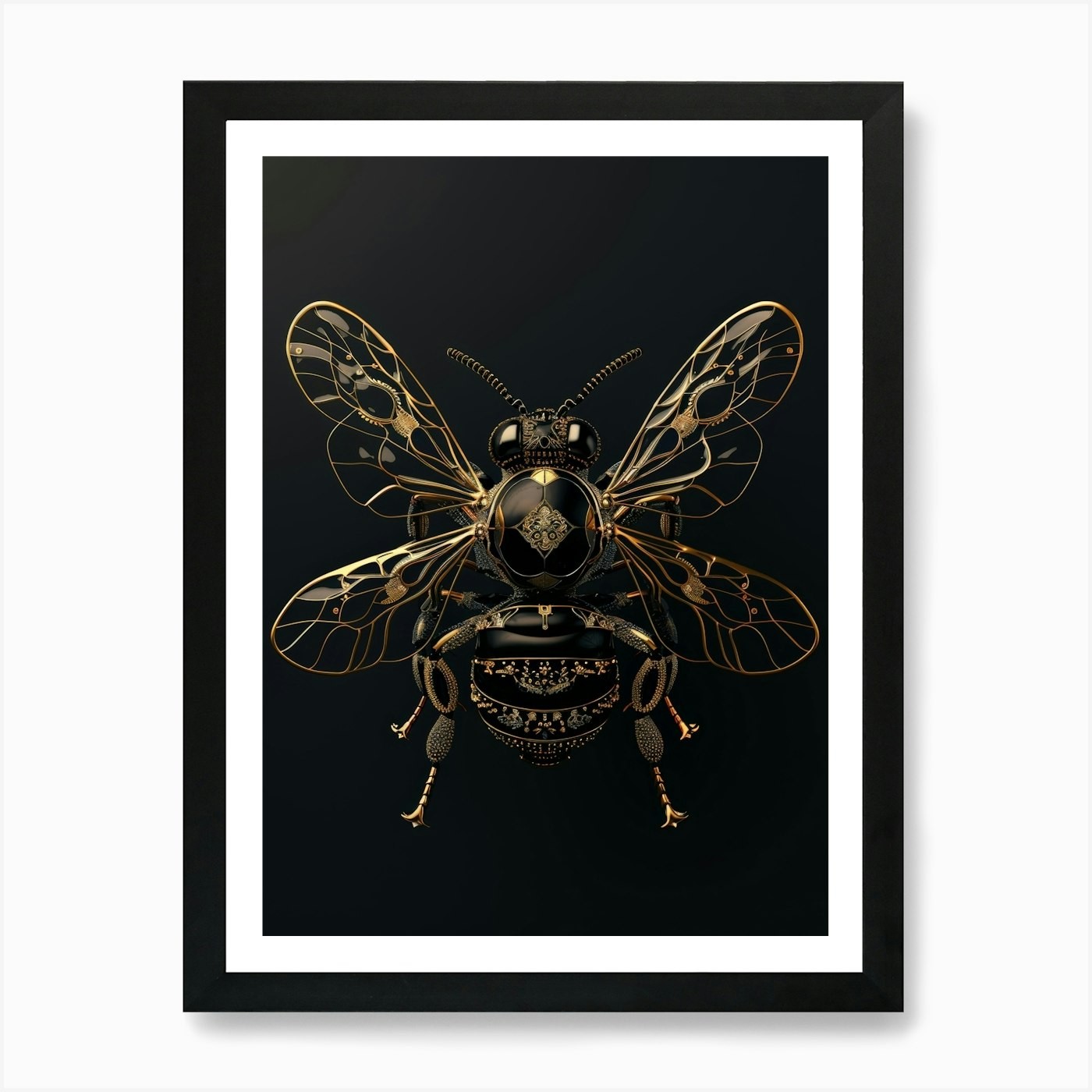 Bee Art 3 Art Print Framed Wall Art Poster Canvas Print Picture