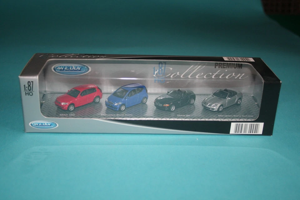 WELLY – LOTTO di 4 SET AUTO 1:87 – 16 modelli: PORSCHE/AUDI/MERCEDES/MUSTANG/BMW - Immagine 3 di 4