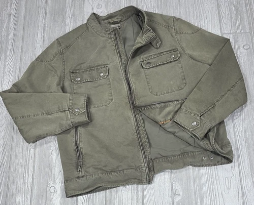 Carbon 2 Cobalt Mens XL Olive Green Canvas Cotton Field Jacket Military Utility image 2