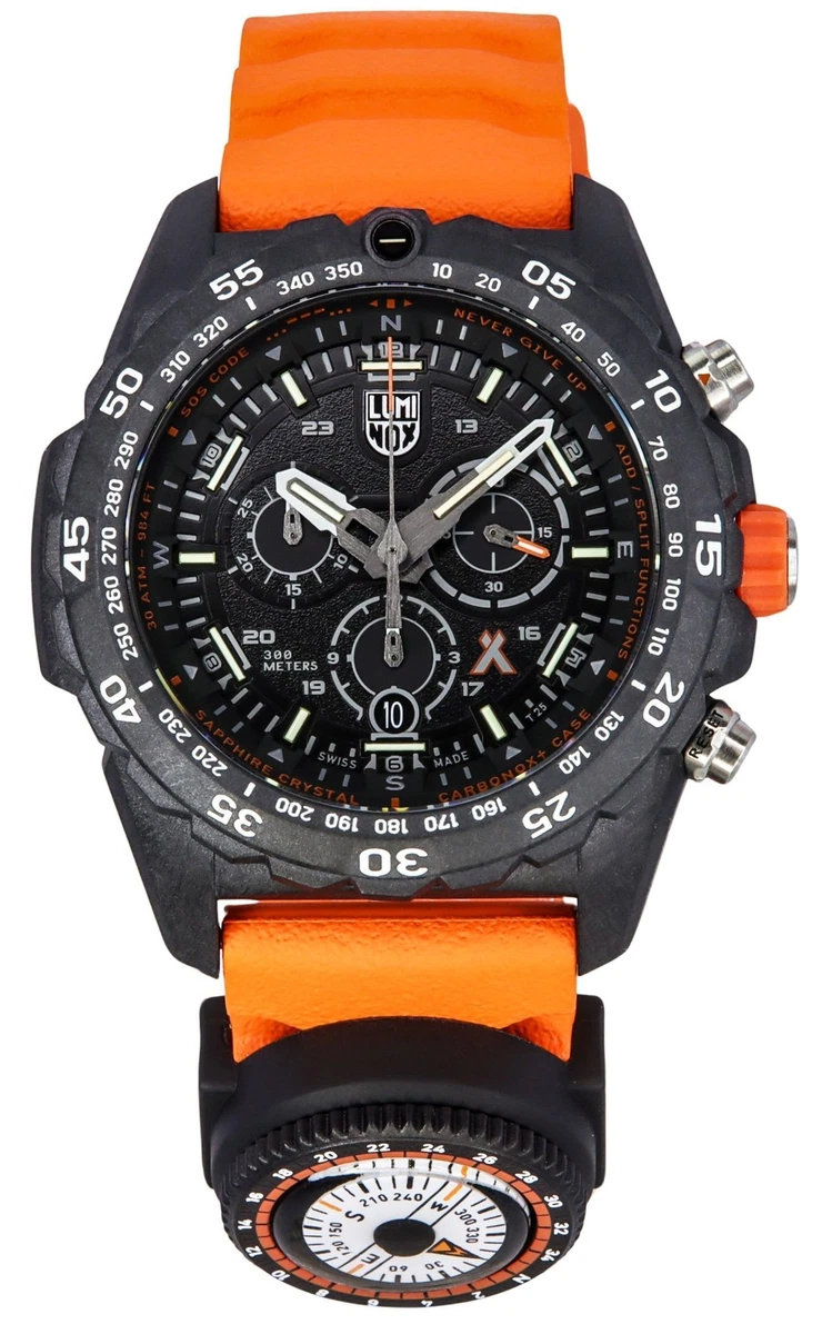 Luminox Navy SEAL Cronografo Carbonox Gomma Nera Sub Orologio da Uomo