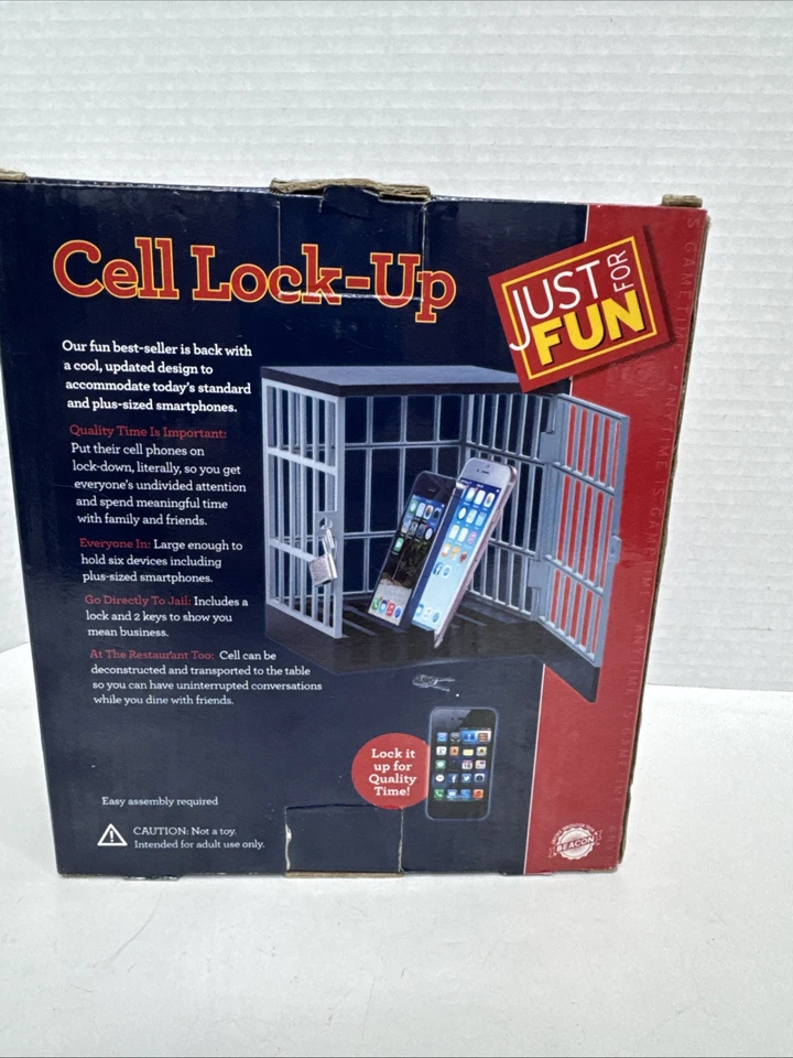 Bloqueo de teléfono celular ~ Cárcel de detención ~ Jaula para seis teléfonos celulares ~ con bloqueo ~ Nuevo en caja Foto 4 de 4