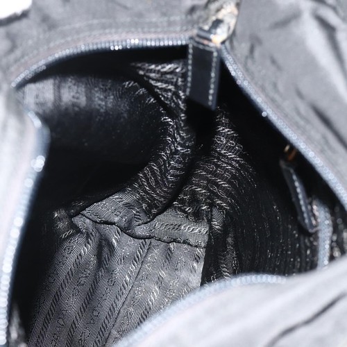Borsa tote PRADA nylon nero argento originale ka4054 - Foto 20 di 24