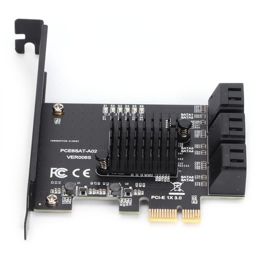 Hard Disk Expansion Card 6.0 Gbps PCI‑E To 6G 6 Ports Convertor Interfa NEW - Zdjęcie 8 z 12