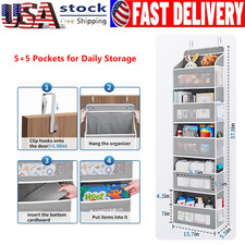 Heavy Duty 5 Shelf Hanging Storage Organizer Over The Door Organizer Storage