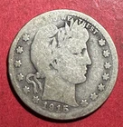1915S US Barber SILVER Half Dollar "San Francisco" Mint! Low Mintage 704K! Coin!