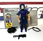 GI Joe Tele Viper 1985 v1 *100% COMPLETE w/File Card, Near Mint!* Cobra Vintage