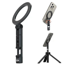 Phone Holder Tripod Mount Adapter Stand W/ 1/4"-20 & Cold Shoe Aluminum