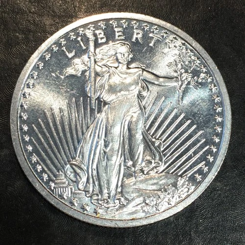 1oz Silver Bullion SAINT GAUDENS COIN STYLE We COMBINE SHIPPING #R882