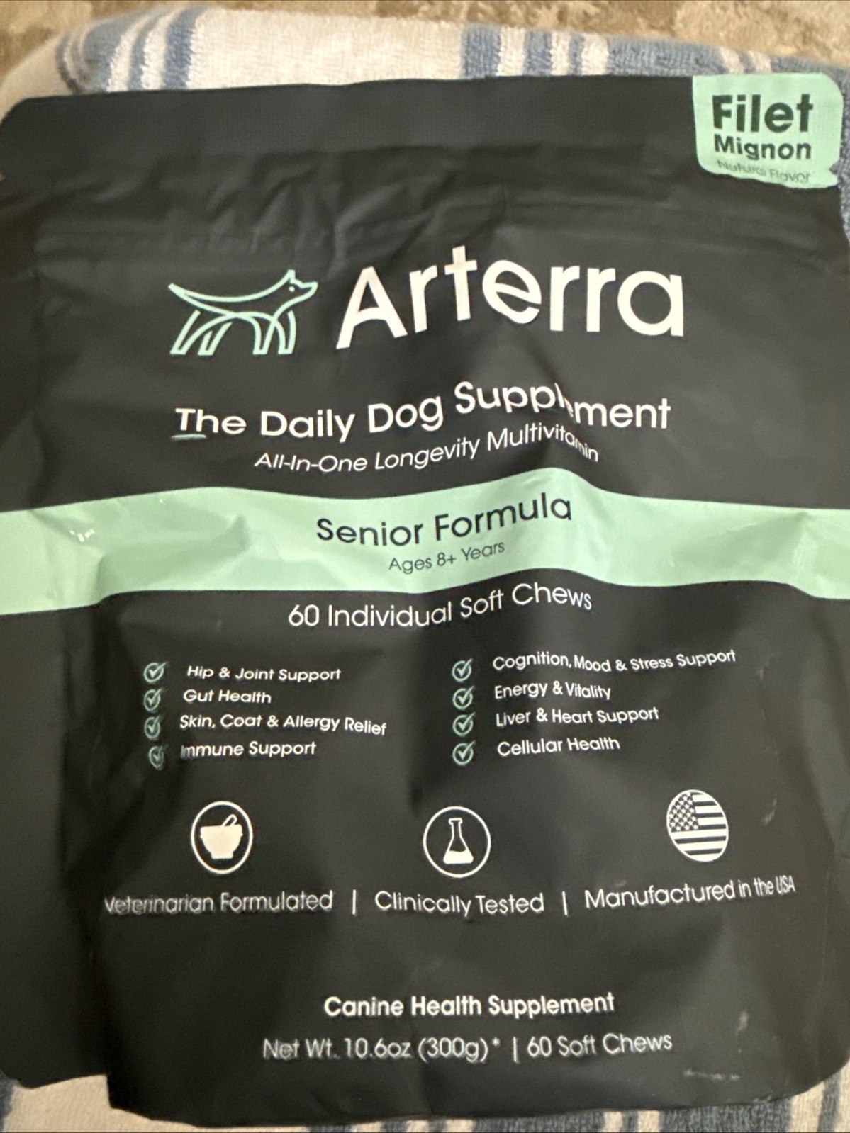 Arterra The Daily Dog Supplement. Senior Formula. 30 Servings Longevity Support