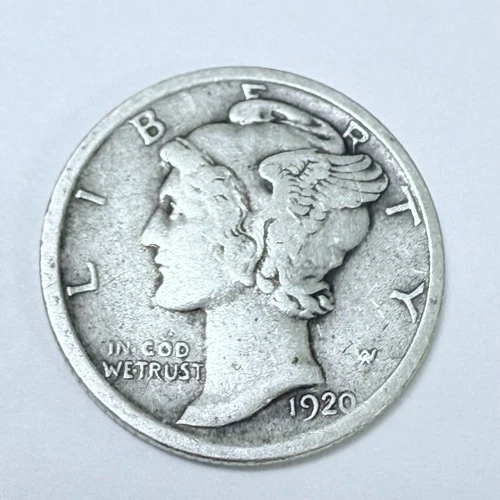 1920 Mercury Dime ~ FINE DETAILS~ 90% Silver #4630