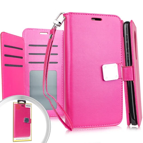 For LG Stylo 4 Leather Flip Wallet Case Magnetic Protective Cover Double Layer - Image 4 of 4