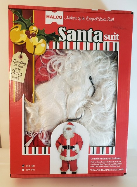 halco santa suit size chart