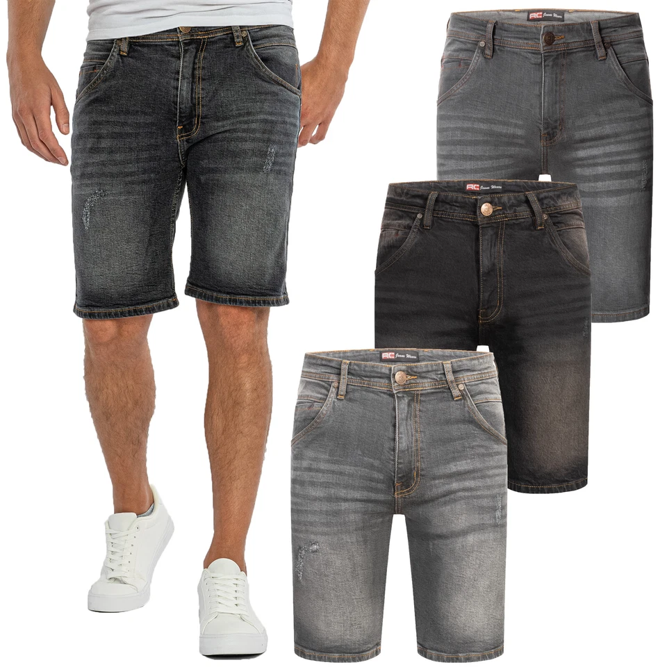 Shorts Herren Jeans Shorts Rock Creek Herren kurze Hose Bermuda Grau H-381 NEU - Bild 1 von 1