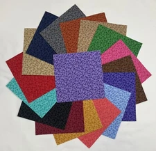 Tangled Floral ~ 68 5" PreCut Quilting Squares ~ Charm Pack ~ Colorful