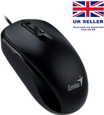 Genius DX-110 Black USB Full Size Optische Maus in Farbe Schwarz